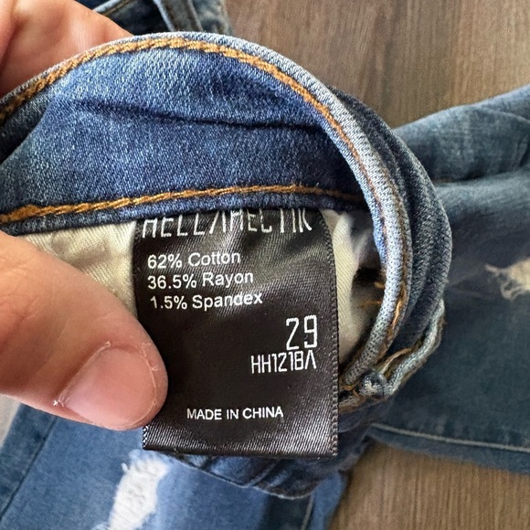 Lulu’s hellahectik blue distressed skinny jeans - Picture 3 of 5